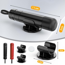 Car Emergency Hammer, Seat Belt Cutter, Emergency Hammer, Mechanical Spring Glass Breaker Car Essentials, with Stand, Upgrade Multifunctional Belt Cutter, Emergency Hammer (Black, Red)