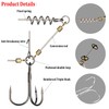 Pack of 2 stinger hooks with leader system, screw in