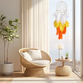 Large Dream Catcher for Girls, Dream Catchers for Boys, Dream Catcher Wall Decor, Nature Feather, Handmade Dreamcatcher for Bedroom Dorm Decor - HOLSM-III