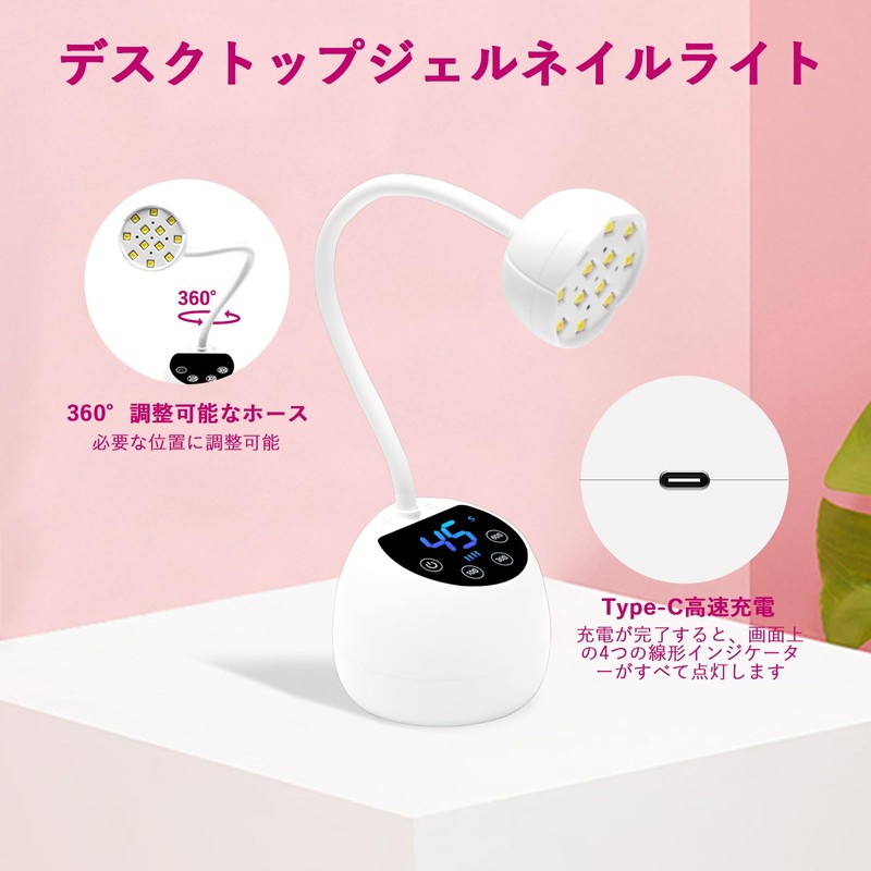 CGBE UV LED Nail Light with Automatic Sensor, 36W Cordless