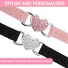 cobee Bling Heart Cat Collar with Bell, Adjustable Kitten Collar