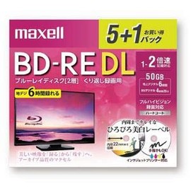 Maxell BD-RE DL 5+ 1 Sheet 50GB BEV50WPE.5+1S