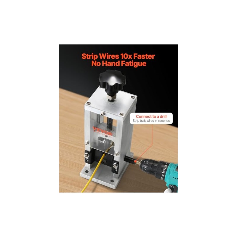 VEVOR Manual Wire Stripping Machine, 0.06''-1.18'' Copper Stripper with Hand
