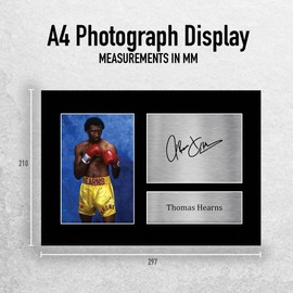 HWC Trading A4 Thomas Hearns Boxing Gifts Printed Signed Autograph Picture for Boxer Memorabilia Fans