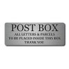 Post Box Sign 20cmx 7.5cm (Brushed Silver)