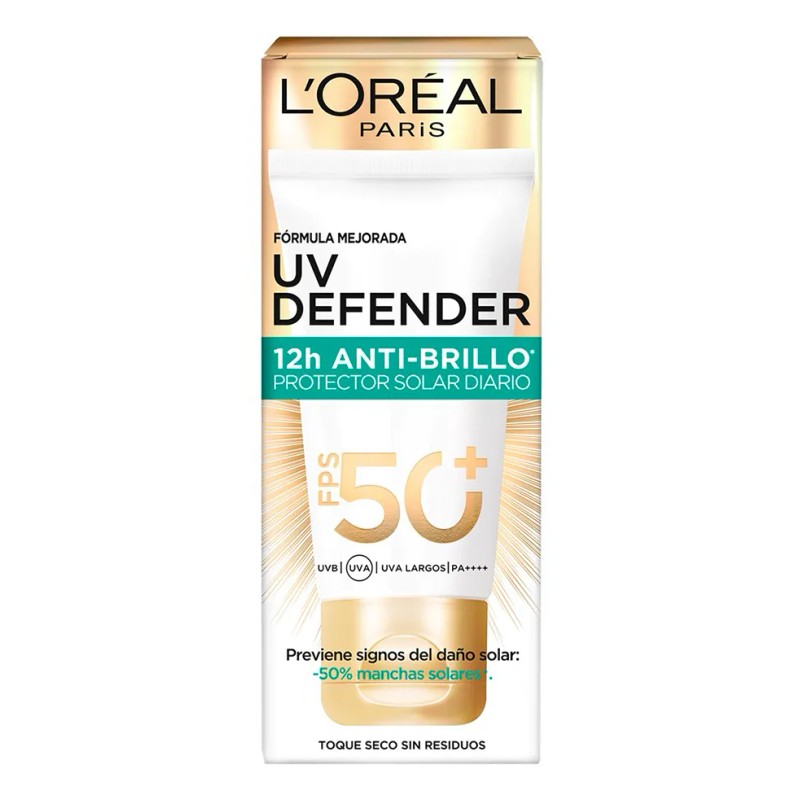Bloqueador Defender Antibrillo Color Fps50 40ml