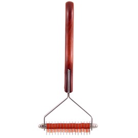 Dezynadog Ultra Dematting Coat Rake - Deshedding Brush for Dogs - Undercoat Rake for Deshedding & Detangling - Hair Stripping - Suitable for Various Coat Types, 16 Tooth