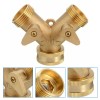 Unbranded 3/4" Solid Brass Double Two Way Tap Connector Adaptor