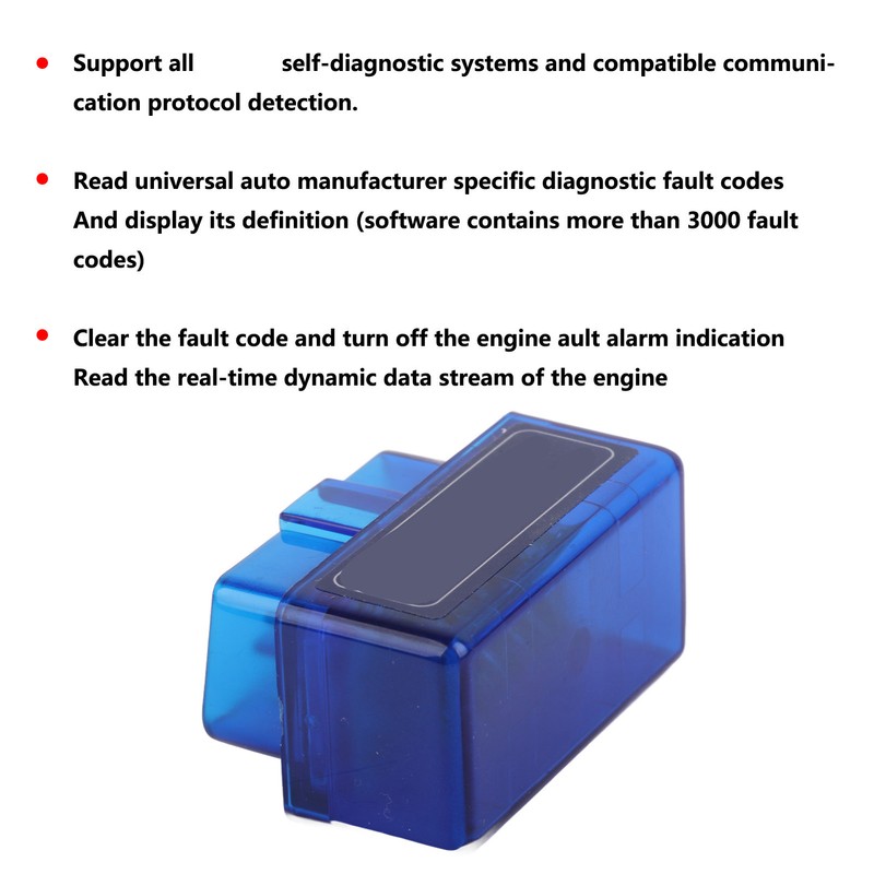 for ELM327 12V OBD2 Scanner Mini WIFI Car Detector Diagnostic