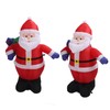 3.9ft Inflatable Santa with Gift Bag Light Decoration Polyester Easy