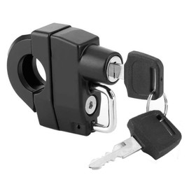 dodtazz Motorcycle Helmet Lock Handle Helmet Holder with Key Storage, Waterproof, Anti-theft (Black/A Type)