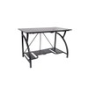 Origami Large Foldable Two-Shelf Desk, Sturdy Steel-Frame Laptop Computer Table,