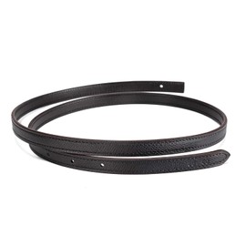 Vatee's Women's Reversible Real Leather Replacement Dress Belt Strap without Buckle 0.51"/13mm Wide Adjustable 43" Long Black/Black