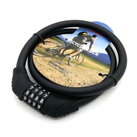 Star LET24 Bicycle Lock Motorcycle Bike Cycle Combination Lock Spiral lock 10 mm x 80 cm