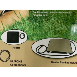 ASL Solutions Large Indoor Outdoor Dog House Patio Kennel Floor Heater Mat w/ Blanket 18X18