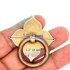LXZ 6 PCs Vintage Antique Brass Ring Pulls with Four-Leaf