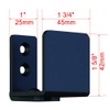 JUBEST Matte Black Floor Guide Wall Mount Sliding Barn Door