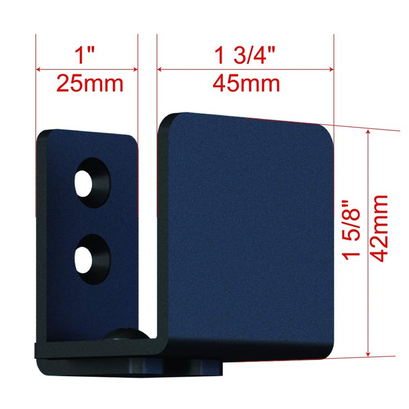 JUBEST Matte Black Floor Guide Wall Mount Sliding Barn Door