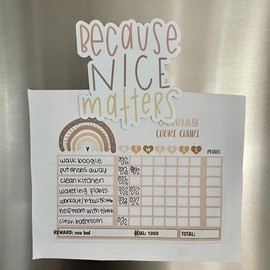Swaygirls fridge magnets for girls | Cute magnets for a fridge, car, locker etc | Be a kind human refrigerator magnet | Because nice matters | Inspirational quotes | Be nice.