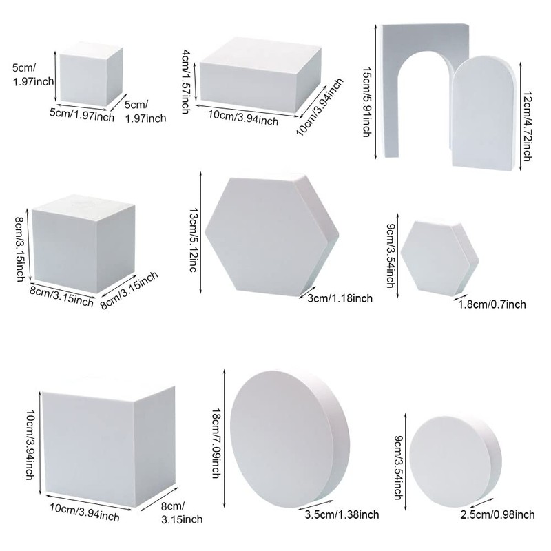 QOTSTEOS Photography Background Prop, 10pcs/set Photography Background Prop Jewelry Display