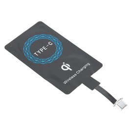 Wireless Charger Receiver, Thin Wireless Charger Adapter, 2PCS Typ C QI Wireless Charger Selbstklebender Aufkleber Ladeempfänger für Mobiltelefone
