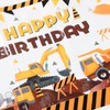 Alipis Engaging Construction Vehicle Tablecloth Waterproof Plastic Decor for Party