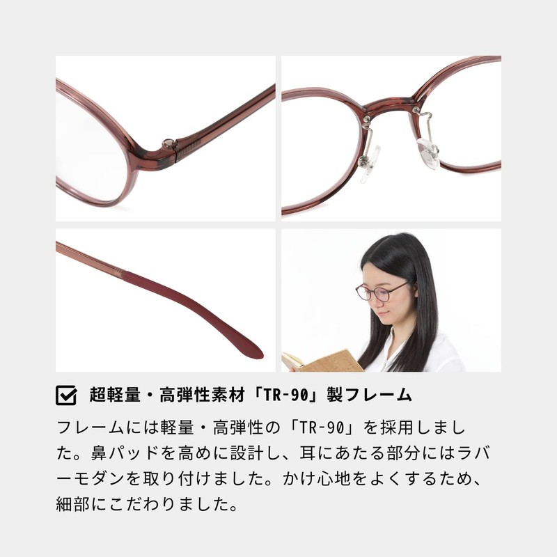 Loose az Limited YUAZ-504C2-NS-52562 Prescription Glasses, Women's, 1.50/1.0 Prescription Glasses,