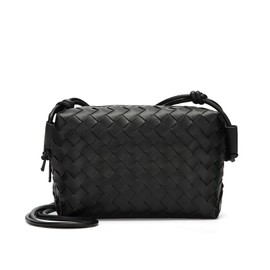 Woven Crossbody Bags for Women Handmade Woven Purse Shoulder Bag Small Handbag PU Leather Purses Bag