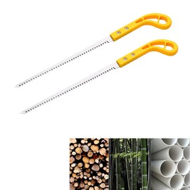 Outdoor Portable Hand Saw, 2024New Mini Wall Panel Rugged Wood working Small Saw,Portable Household Saw Bamboo Fine Toothed Hand Saw, Best for Camping, Gardening, Pruning Saw (2Pcs-Yellow)