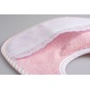 FILET - Embroidered Bib in Pink Cotton Foam with Lace