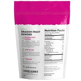 Polvo Fruta Dragón Hornear Beber Onzas Kate Naturals Vegano Gluten Rosa Pitaya Jarabe Batidos Colorantes Alimentos