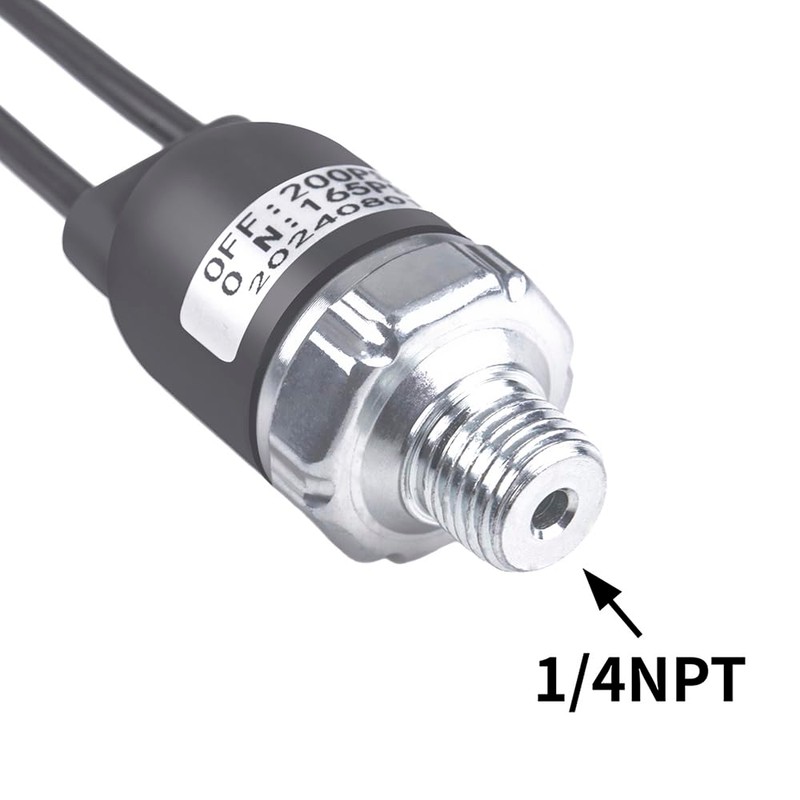 Air Pressure Switch 165-200PSI Air Compressor Pressure Switch 1/4"-18 NPT