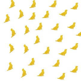 Golden Retriever Confetti, Puppy Dog Table Confetti, Pet Dog Paper Scatters, 120 Gold Glitter Golden Retriever Cut Out for Pet Birthday/Dog Party Table Decoration