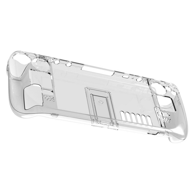 Crystal Clear Console Protective Back Case Cover Shell With Stand
