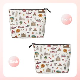 MINIOZE Italy Travel Makeup Bag Travel Cosmetic Bag Organizer Toiletry Bag Make Up Bags For Women Girls Large Light