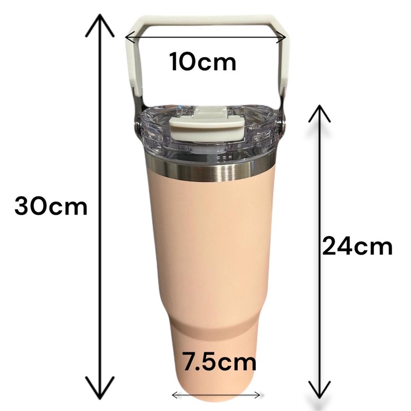 Living ensemble 2-way Tumbler with Straw, 30.4 fl oz (900