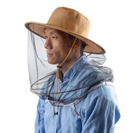 ZffXH Beekeeping Aiculture Mesh Hat Professional Beekeeper Protective Equipment Cap for Men Women Mosquito Head Mesh Hats Bee Holder Veil Hood