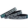 SayitBands Three (3) Psalm 23:4 Scripture Wristband Bracelets