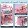 PACKISM Pink Clear Backpack for School - 17 inch Large