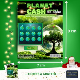 NOZHAM 3 Fake Prank Scratch Tickets for Prank – Fake Gain of €10,000 – Funny Joke and Surprise – Original Gift Idea for Christmas, Birthday, Party – Realistic and Easy to Scratch