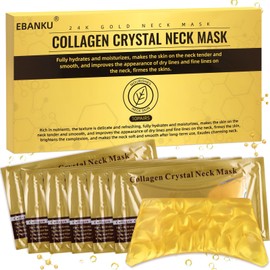 EBANKU 10 PCS Neck Mask Gold Collagen Crystal Neck Mask Gel Neck Wrinkle Pads Lifting Neck Mask for Neck Care Moisturizing