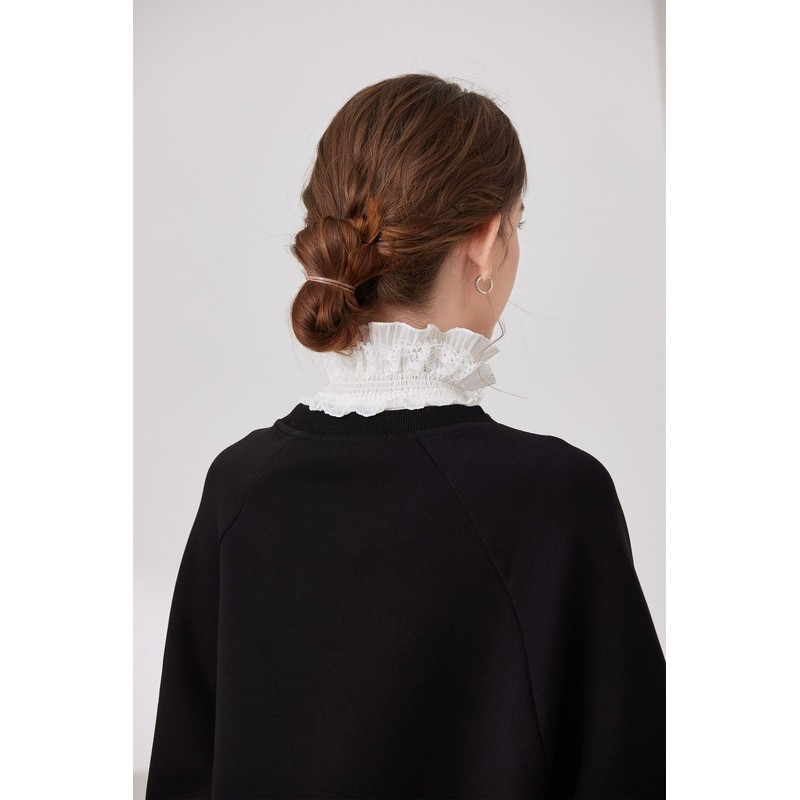 UMIYI Stand Collar, Ruffle Collar, Women's, Layered Style, Faux Color,