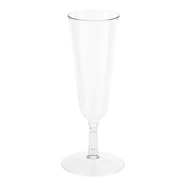 Restaurantware 2 Ounce Plastic Champagne Glasses 100 Disposable Disposable Champagne Glasses - Recyclable Crack Reistant Clear Plastic Small Mimosa Glasses For Parties or Weddings