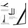 Eau 6 Pack Heavy Duty Shelf Brackets, 8 x 5