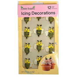 Edible Bee Decorations for Cakes & Desserts 48 Count
