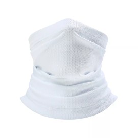 Unbranded Summer Neck Gaiter Scarf Face Mask Face Bandana Half Face Mask Balaclava Cover - White