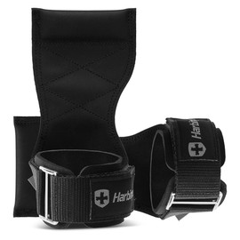 Harbinger Power Grip, Professional Lifting Grip, Weight Training, Muscle Training, Wrist Wrap, Grip Strength, Set of 2, Size M