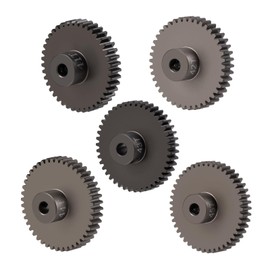 BRKRC 5pcs Motor Gears Aluminum 48P 3.175mm Pinion Gear Set for Arrma HPI Losi Axial Tra-xxas Tamiya RC Car Truck Buggy Upgrade (41T 42T 43T 44T 45T)