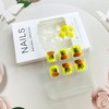 Fruit Press on Toenails Yellow Solid Color False Toenails Glossy