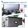 Wine Glass Storage Box with Dividers, 2 Pack Stackable Stemware